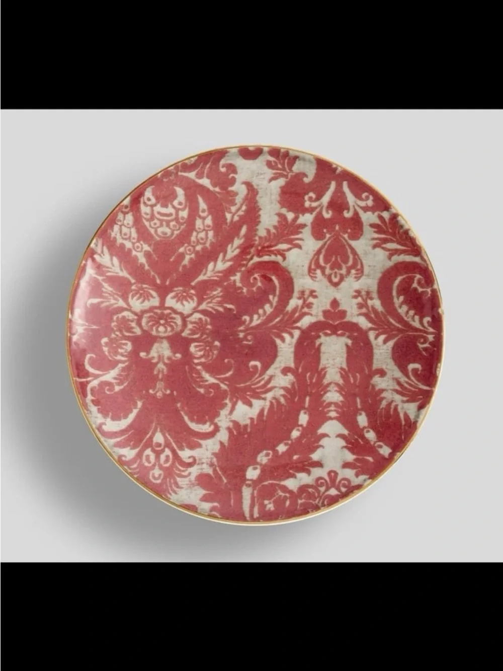 Read Description!! Pottery Barn Stella Damask Stoneware Salad Plates - Set of 4
